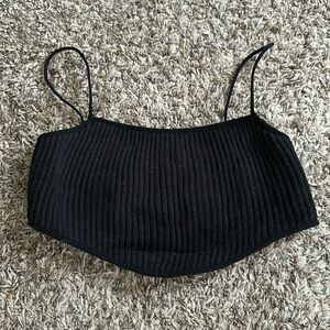 Zara crop top; black
